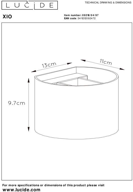 Lucide   XIO Wandlamp