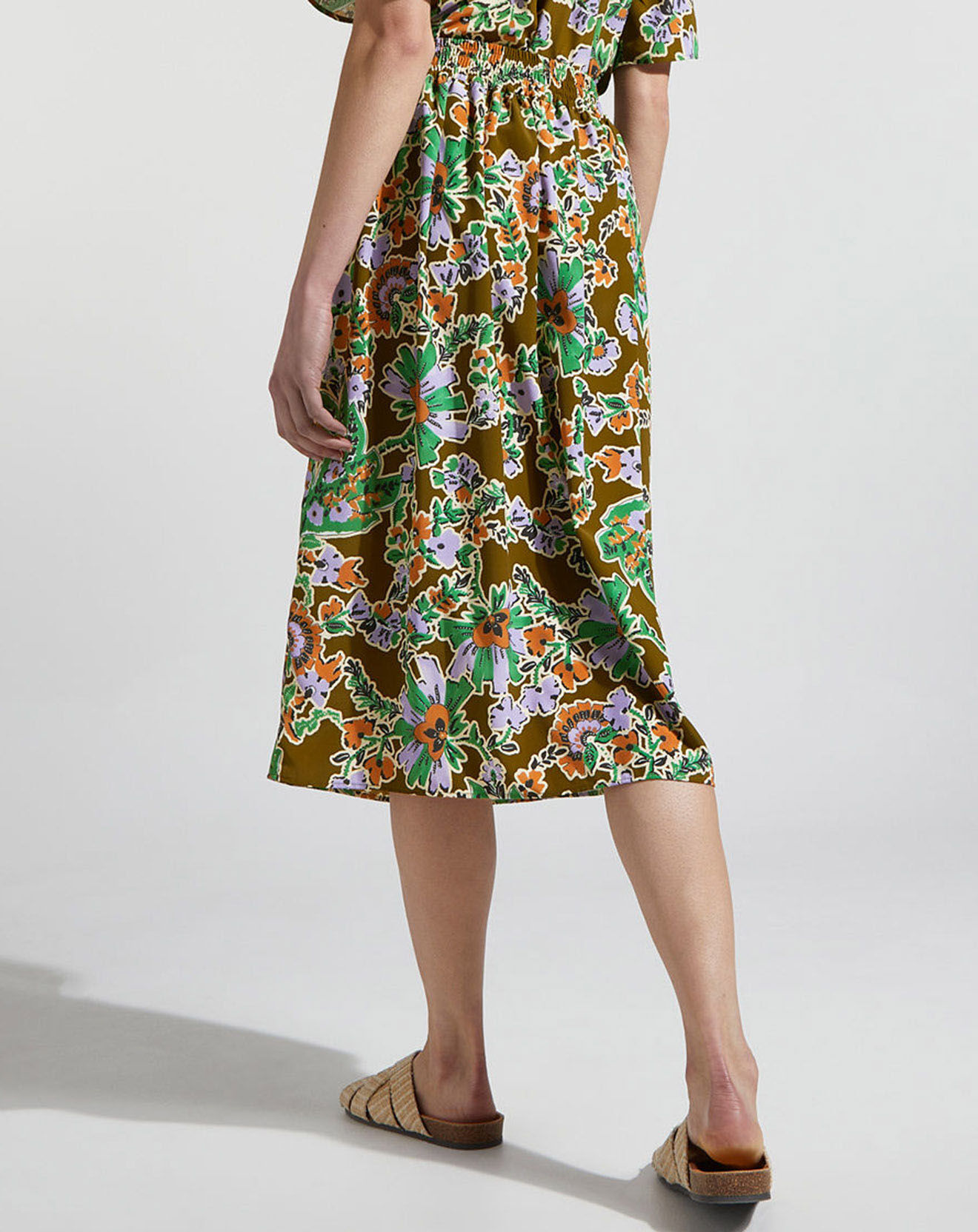 Jodhpur Jupe Rocha print fleurs multicolore