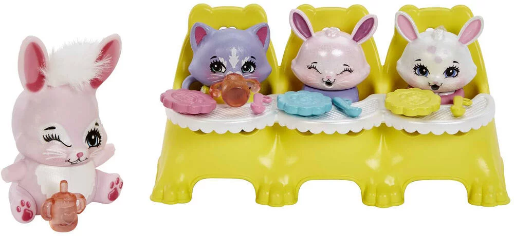 ENCHANTIMALS - MEILLEURS AMIS DES BEBES 15 CM - POUPEE BREE BUNNY ET TWIST