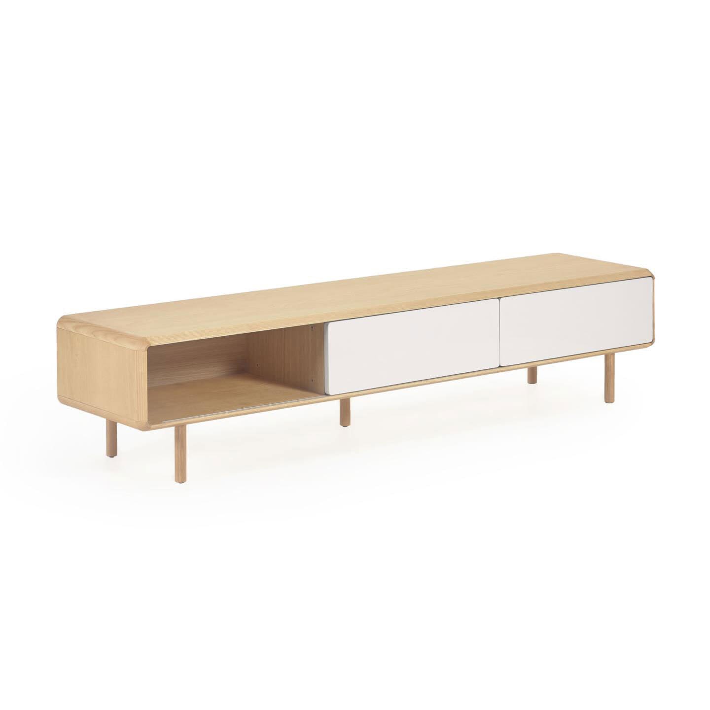 Kave Home Lowboard ANIELLE 180 x 41 cm Esche Natu/ grau