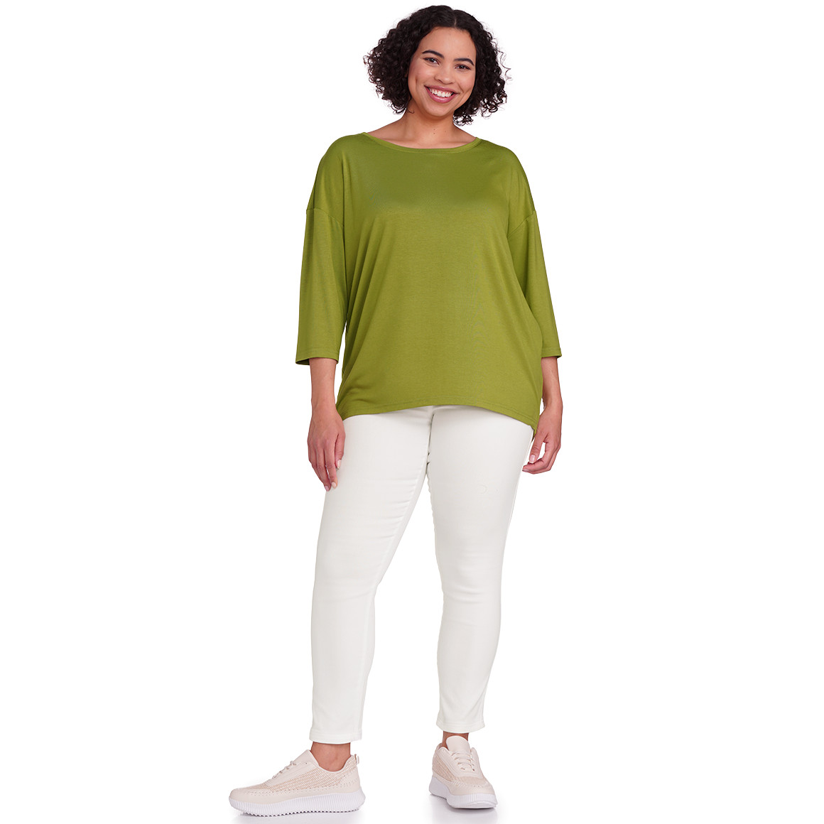Gina Benotti Damen Longshirt mit Viskose-Anteil grün