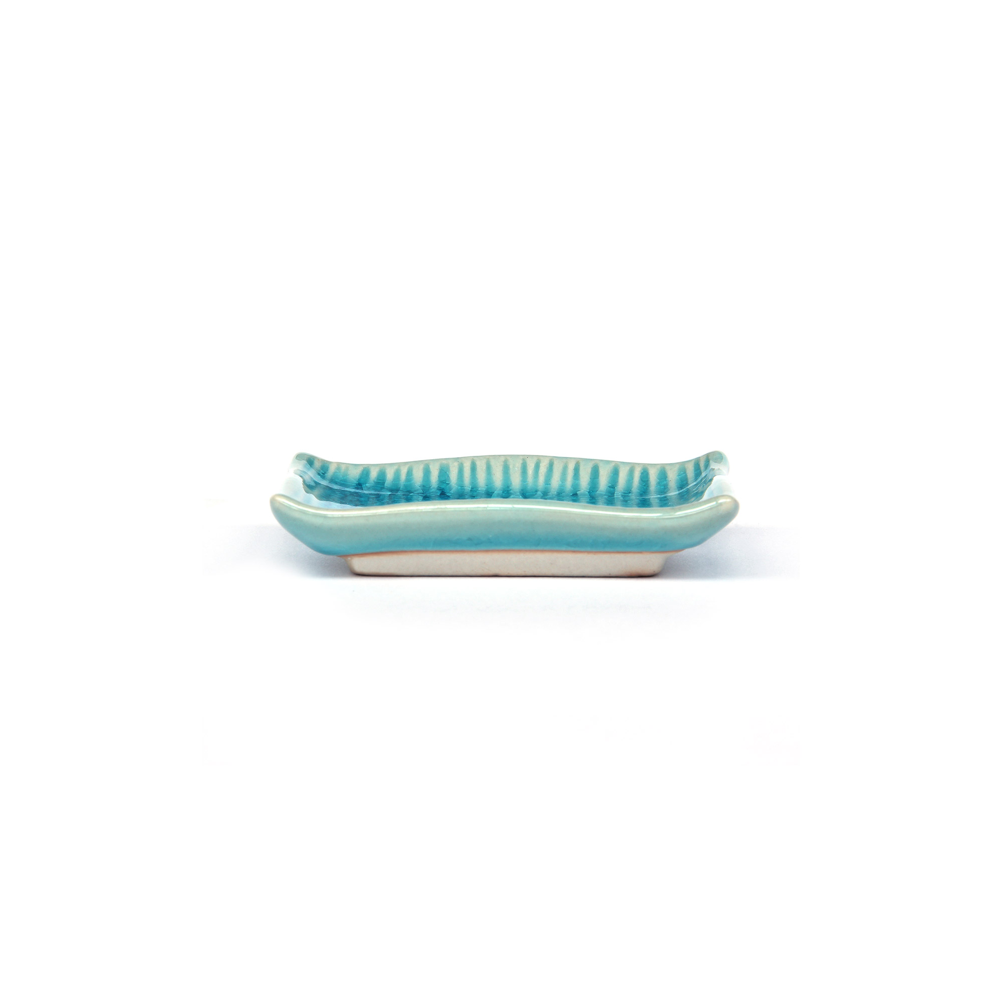 Schale 'Wellen' rechteckig, blau, B 9 cm, L 6 cm, H 2 cm zu 2,80