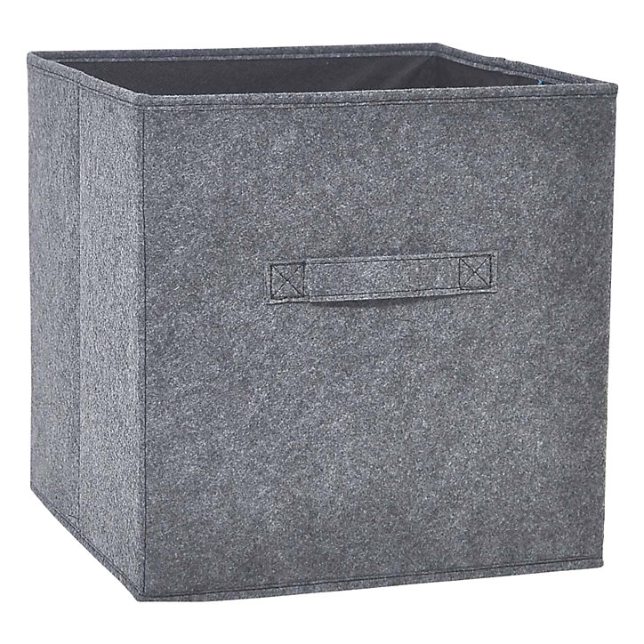 Boîte de rangement carrée en feutrine Mixxit coloris noir