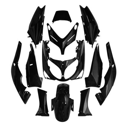 Kit carénage P2R noir brillant (12 pièces) maxi-scooter - Noir