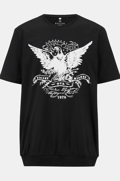 Boston Park T-Shirt, Halbarm, Bauchfit, Adler Print, bis 80/82