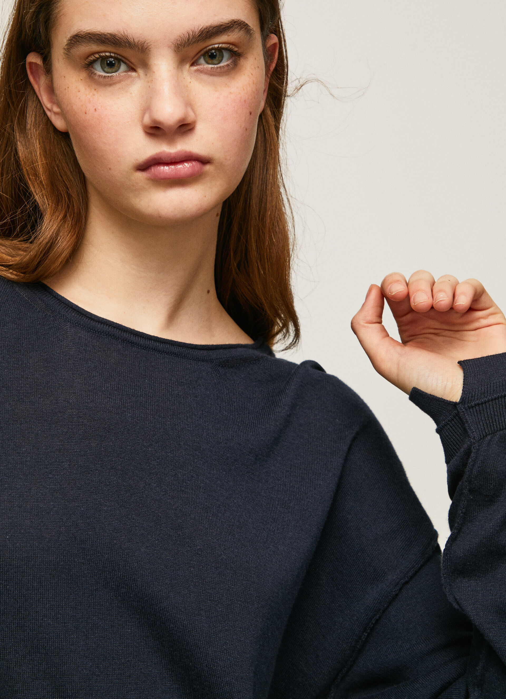 Camisa Jersey Fit Relaxed com Decote Canoa - azul Dulwich
