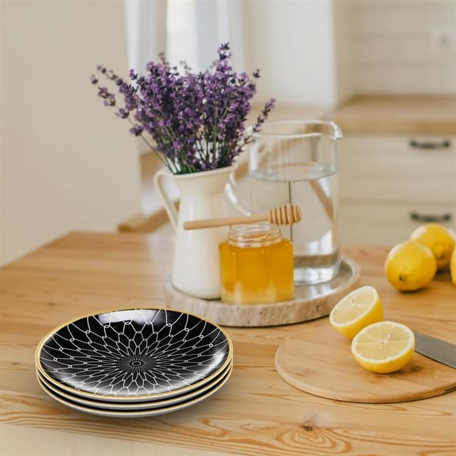 4x Porcelænstallerken Tallerken Serveringstallerken