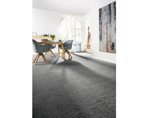 Shag Softness grijs tapijt, 400 cm breed (per meter verkocht)