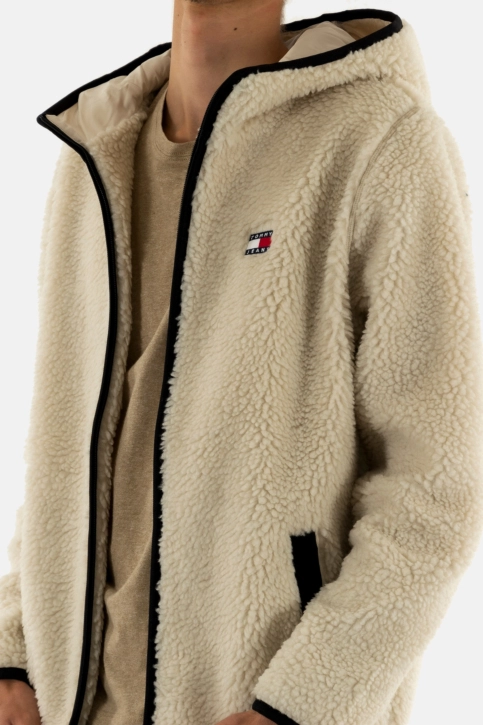 Sweat tommy jeans reg badge teddy acg newsprint