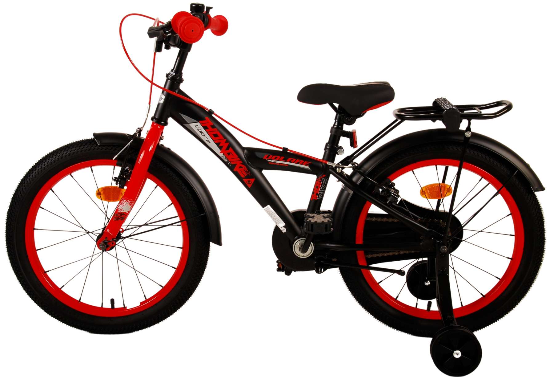 TPFSports Thombike Kinderfahrrad - Jungen - 18 Zoll - Rücktritt + Handbremse - Schwarz Grün