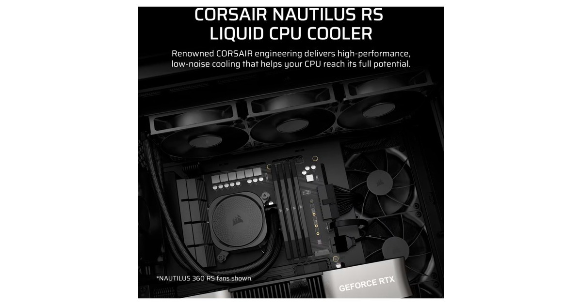 CorsairNAUTILUS 240 RS waterkoeling  (Zwart, 4-pins PWM fan-connector)