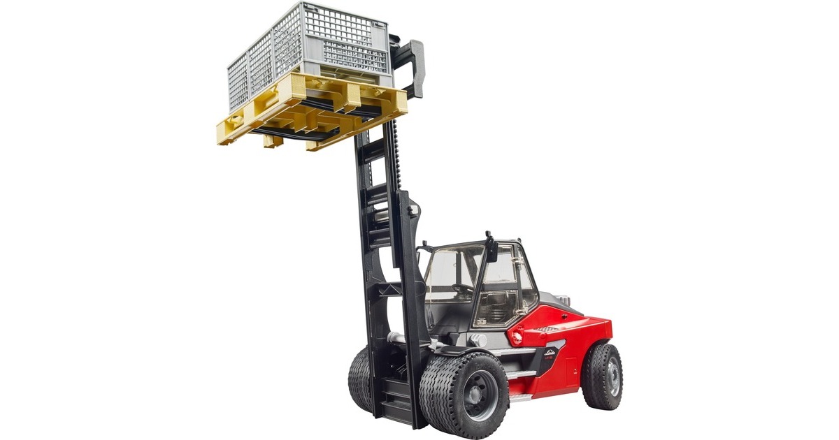 bruderLinde HT160S heftruck met pallet en 3 palletkooien  Modelvoertuig  (02513)