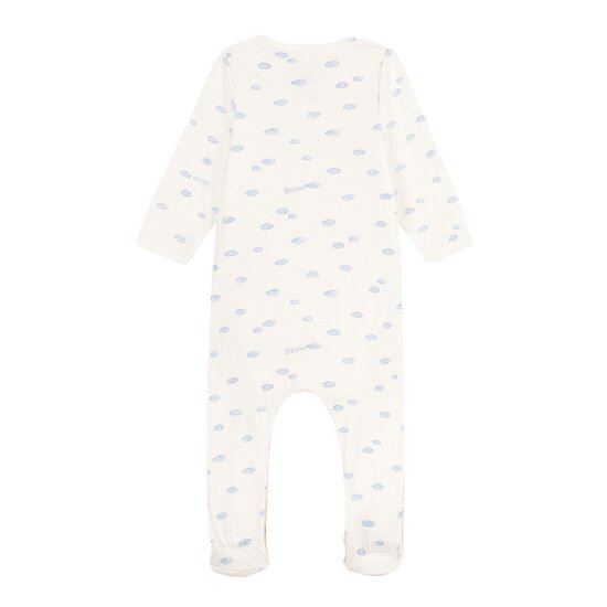 Bodyjama nuages en tubique   Blanc Marshmallow/Blanc Multico        de               Petit Bateau