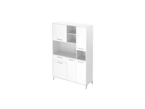ECO Buffet de cuisine L 120 cm - Blanc brillant