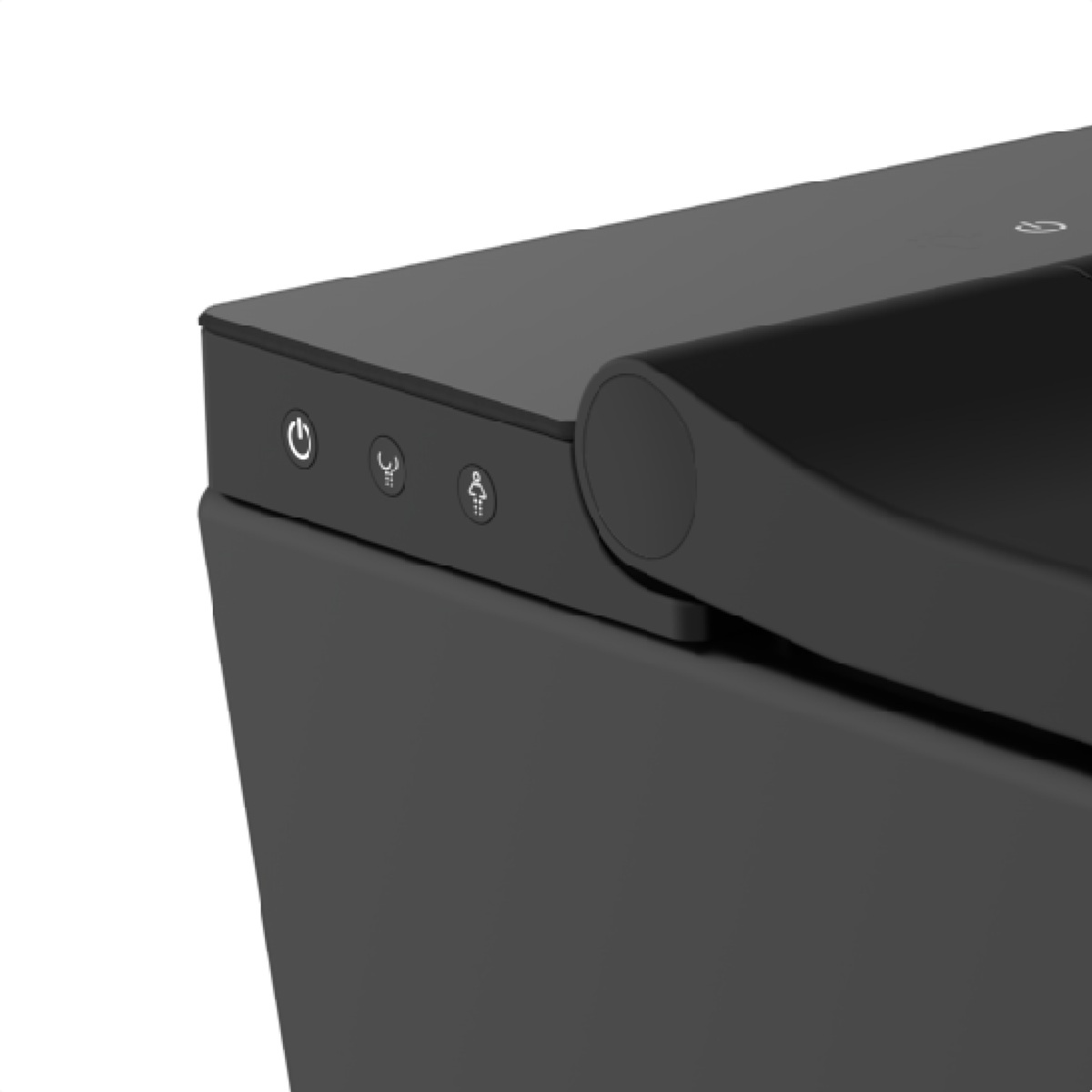 Schutte Cesari randloze douche wc met slimme zitting zwart mat