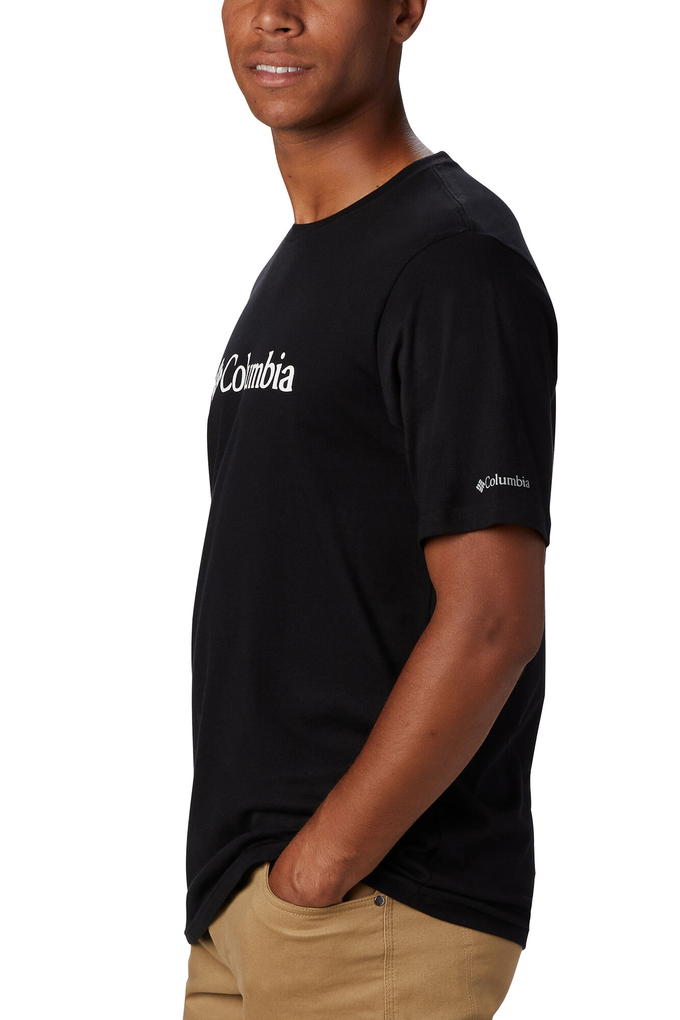 Camiseta masculina de manga curta Columbia com logo básico CSC™ - Preta