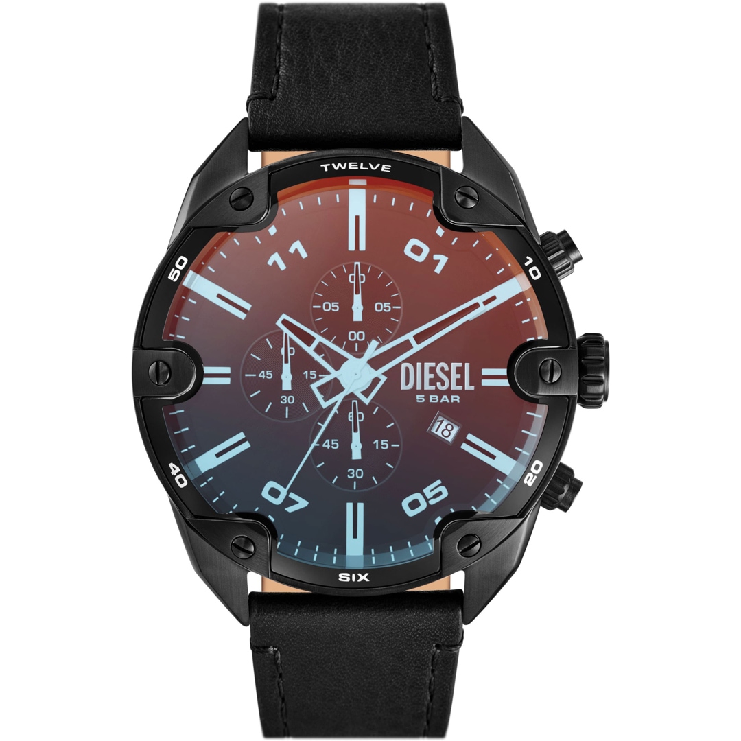 Diesel Spiked Chronograph Schwarz