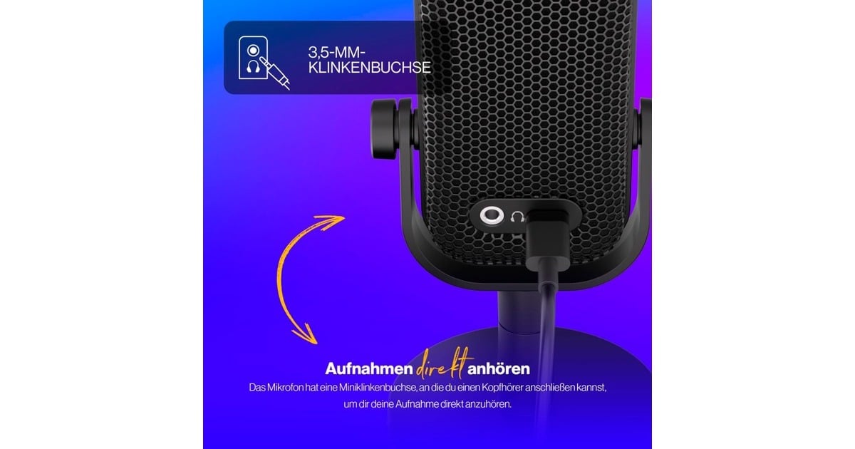 ENDORFYSolum Voice S microfoon  (Zwart, USB-C)