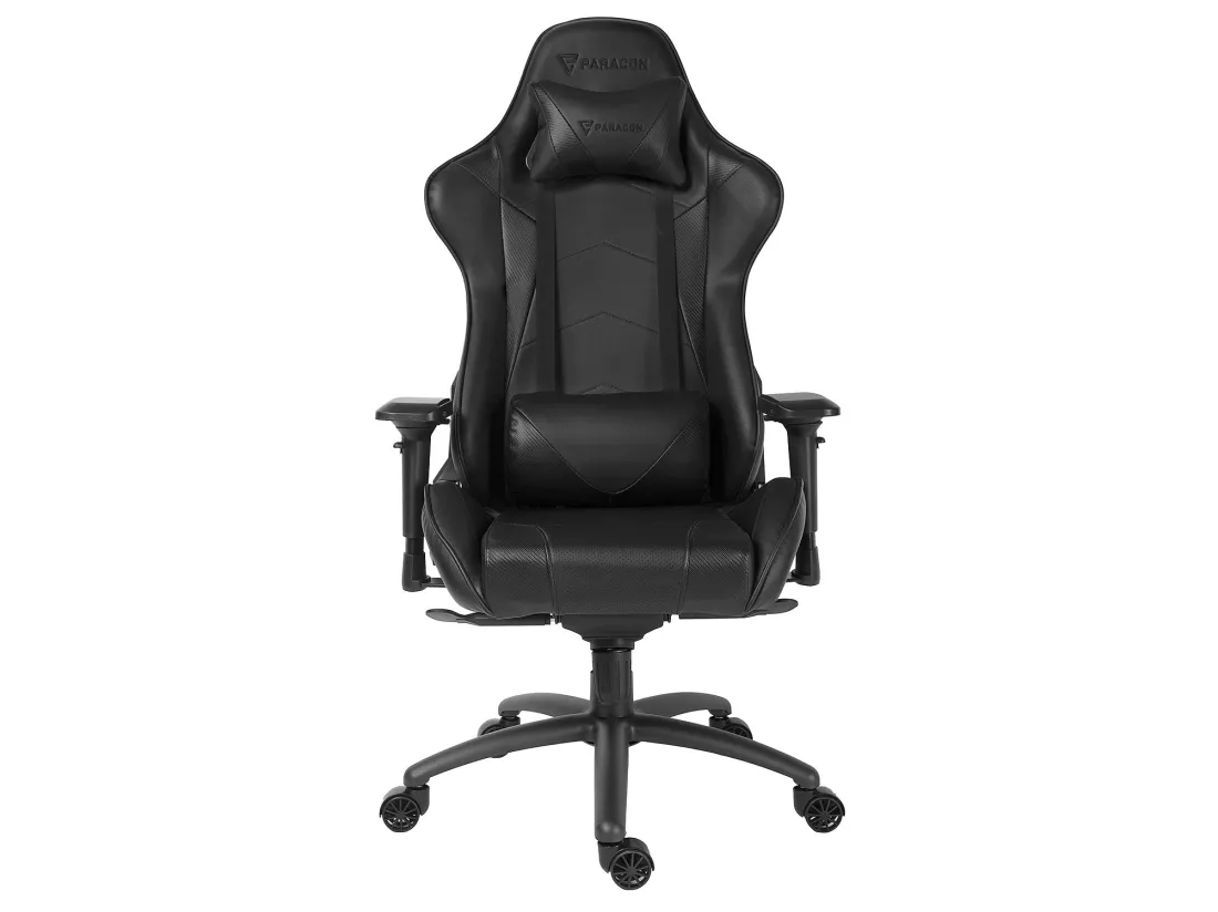 Paracon Knight Pro Fauteuil de gamer avec oreiller cervical et soutien lombaire, noir.