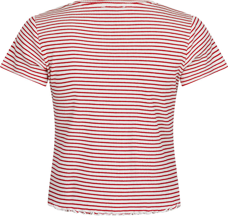 Neo Noir Lonnie Stripe Tee Rød