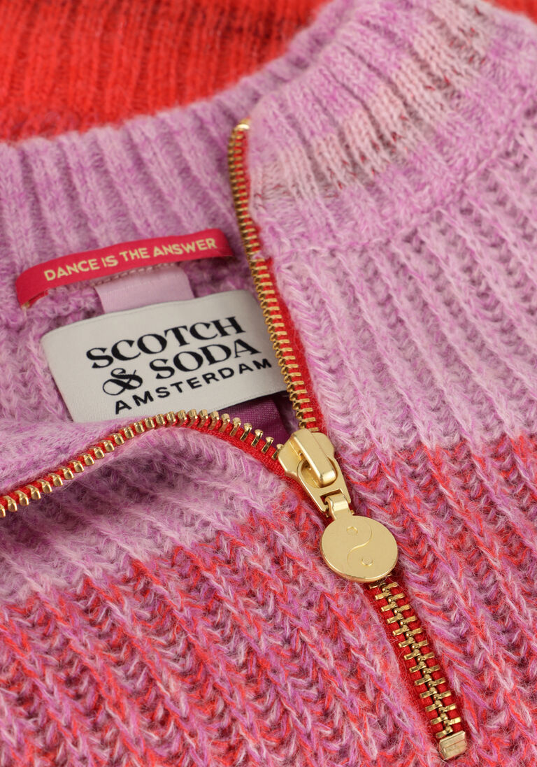 SCOTCH & SODA multi scotch & soda trui half-zip gradient pullover
