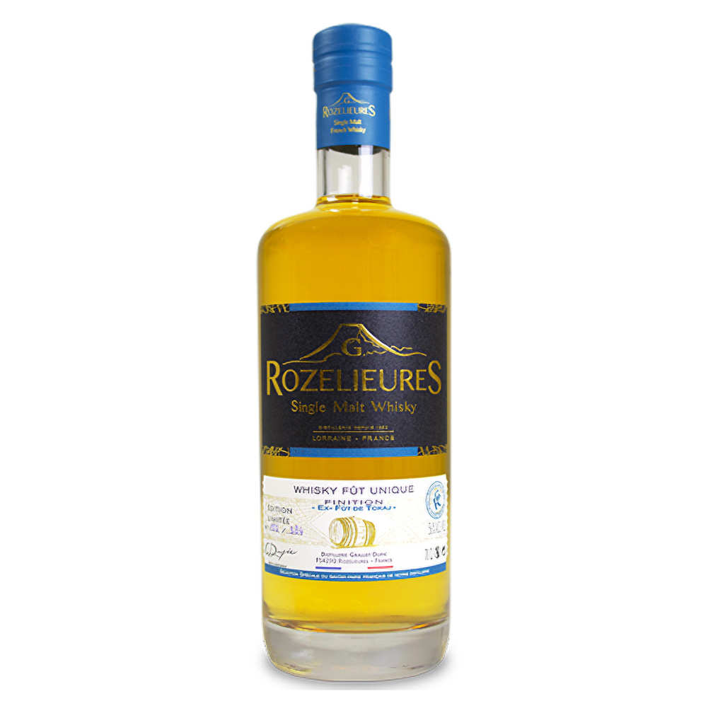 Whisky français Rozelieures fût unique Tokaji de Hongrie 46%