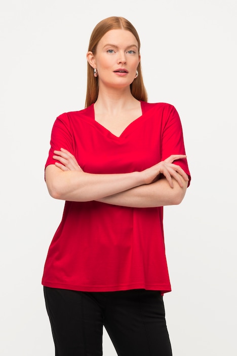 T-Shirt, Classic, V-Ausschnitt, Halbarm