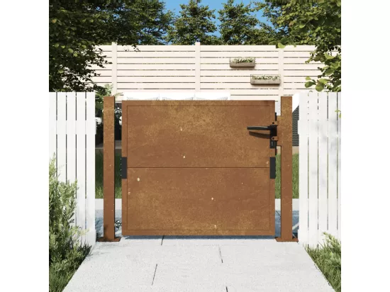 Portail de jardin 105x80 cm acier corten