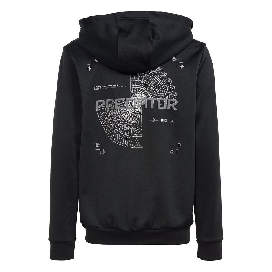 adidas Sweat à Capuche Predator Full Zip - Noir/Blanc Enfant