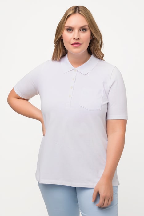Poloshirt, Ajour-Rhomben, Polokragen, Halbarm