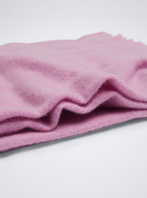 Pashmina feita com materiais reciclados - Rosa
