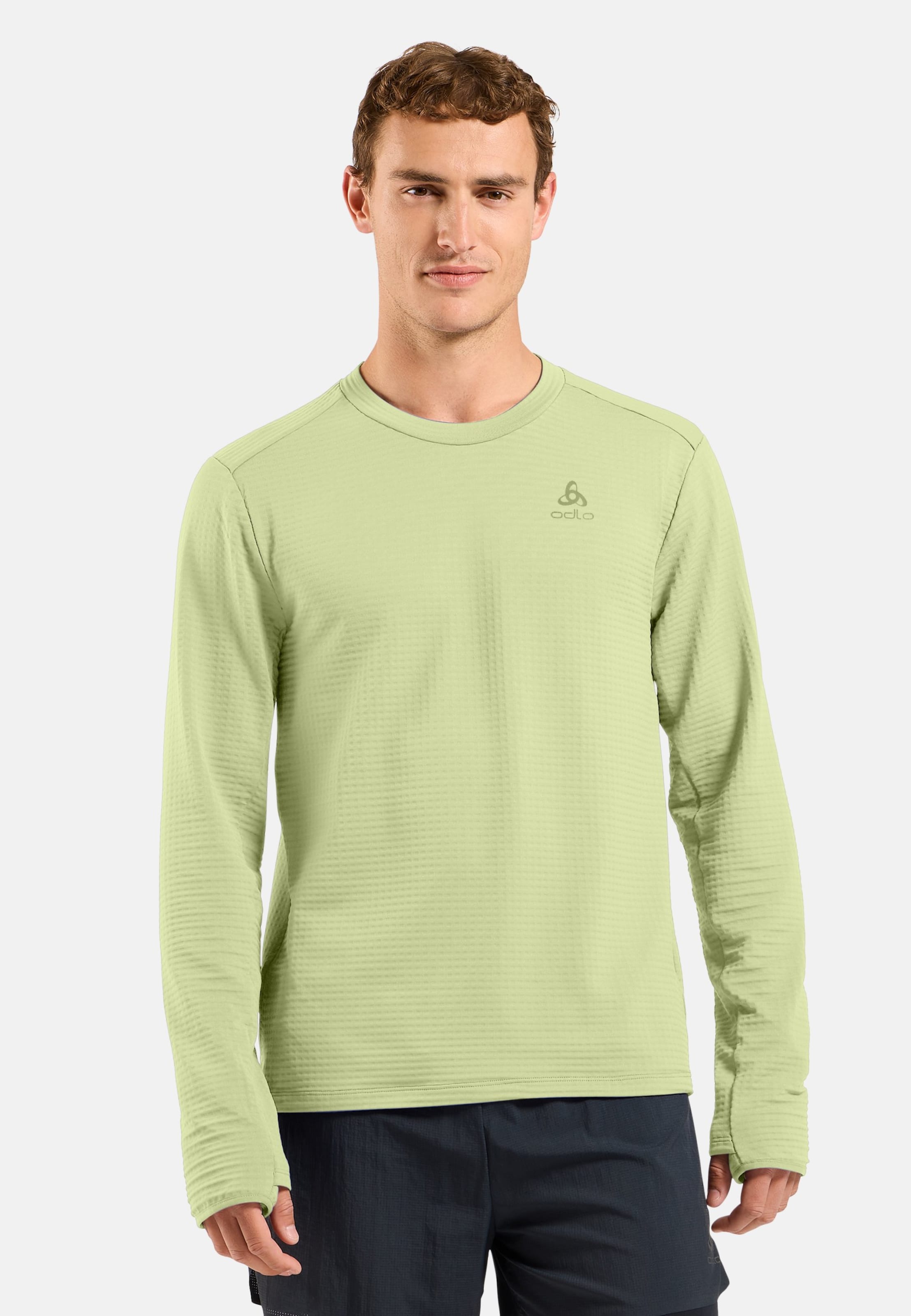 Essentials Thermal Laufshirt mit Rundhalsausschnitt in shadow lime