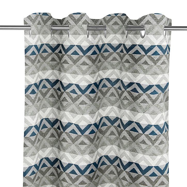 Rideau Glenor GoodHome l.140 x H.260 cm bleu