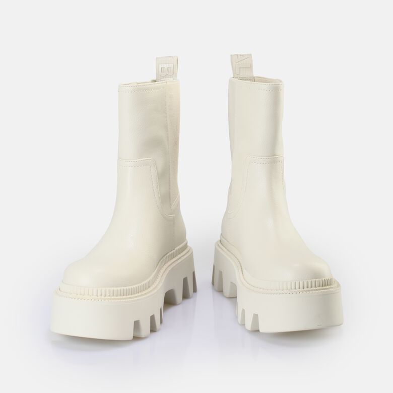 Flora Chelsea HI Bottes vegan, crème