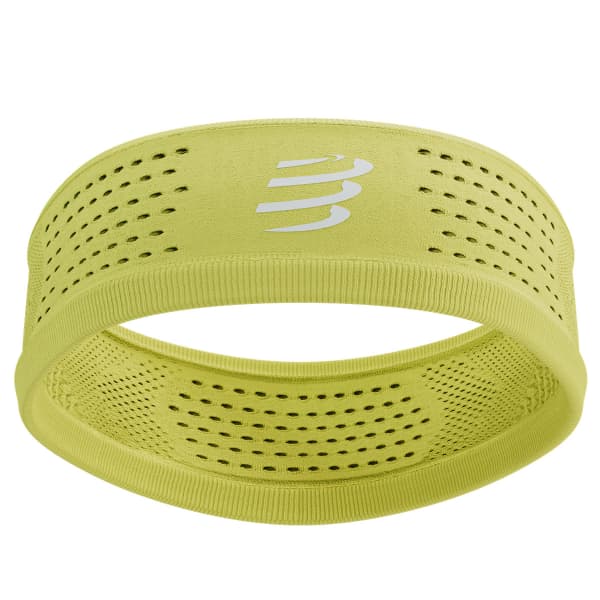 Bandeau running COMPRESSPORT THIN HEADBAND ON/OFF GREEN SHEEN/WHITE