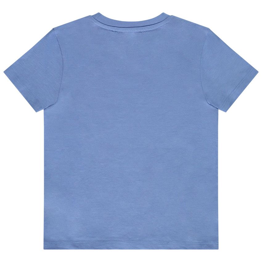 T-shirt manches courtes en jersey avec print fantaisie pour garçon - Bleu moyen