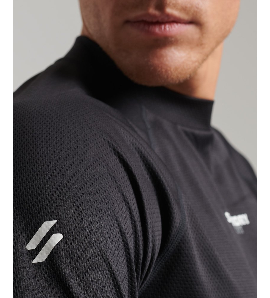 Camisa Superdry Train Collar, preta