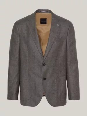 Blazer de corte regular em mistura de lã italiana