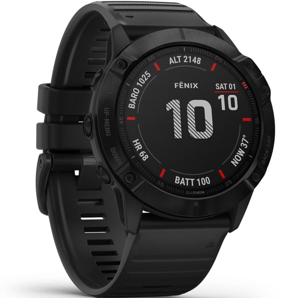 Montre cardio GPS GARMIN FENIX 6X PRO BAND BLACK W/BLACK