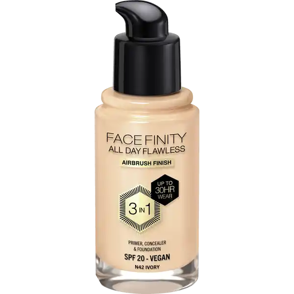 FaceFinity All Day Flawless 3in1 Foundation 42 Ivory