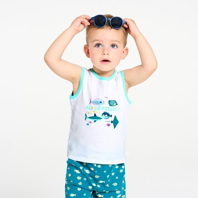 Débardeur jersey océan blanc bébé garçon Blanc