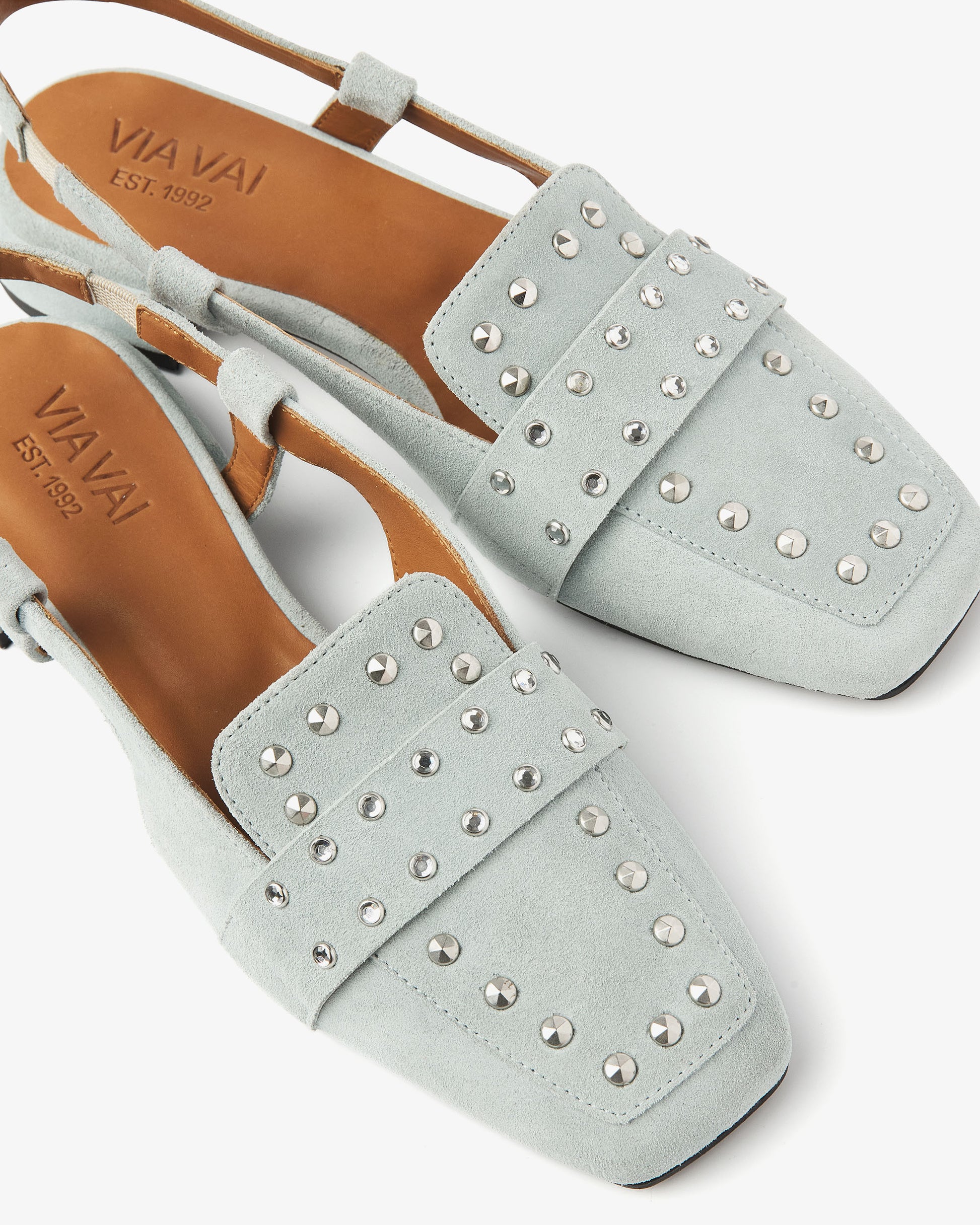 VIA VAI blauwe slingbacks Julie Damian
