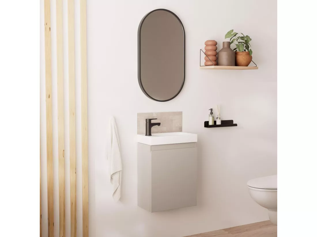 Ensemble meuble lave-mains LISA + Miroir PEPPER
