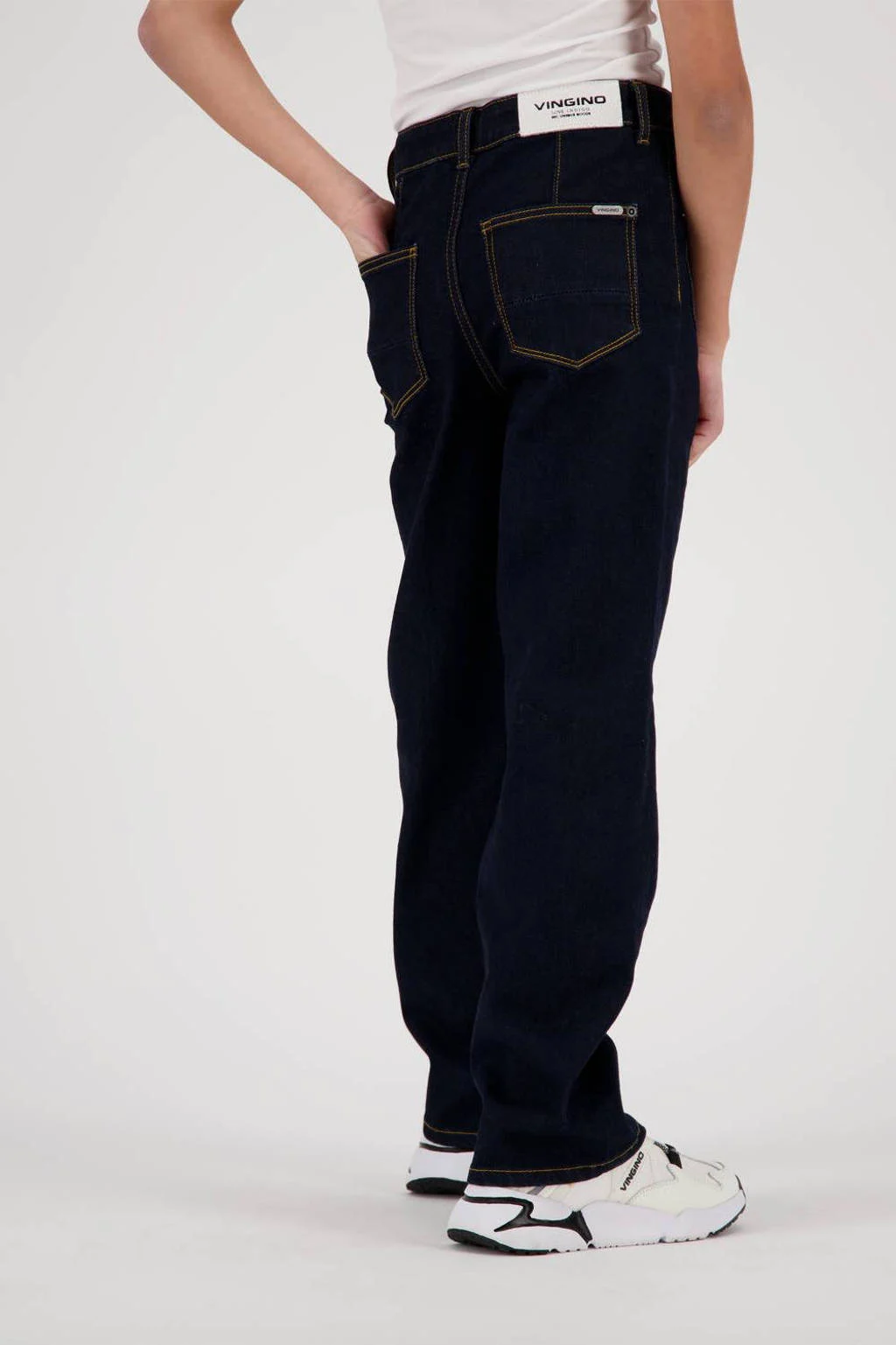 Vingino straight leg jeans Cato pocket dark blue denim