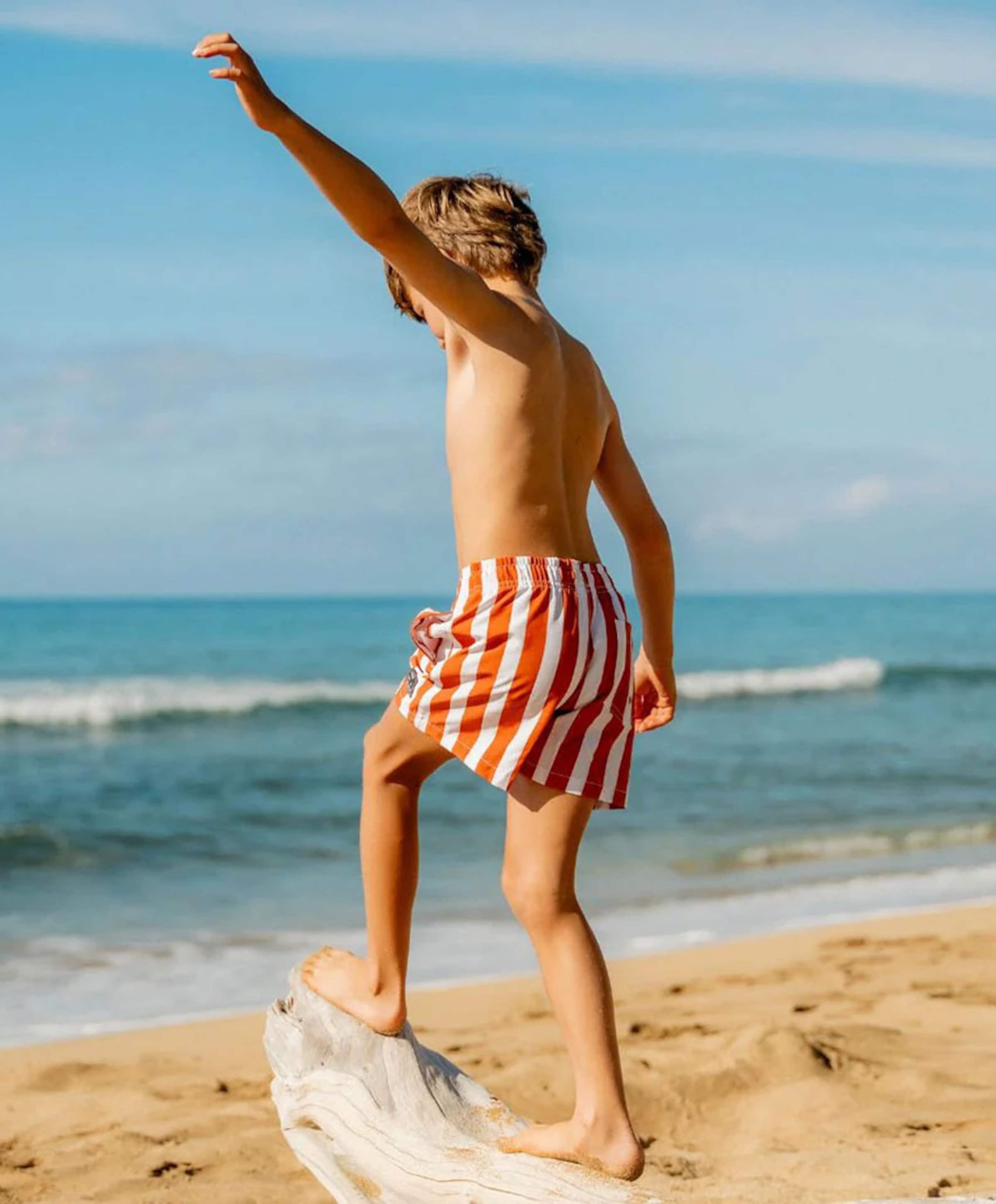 Son of a Beach Jongens zwemshort brique
