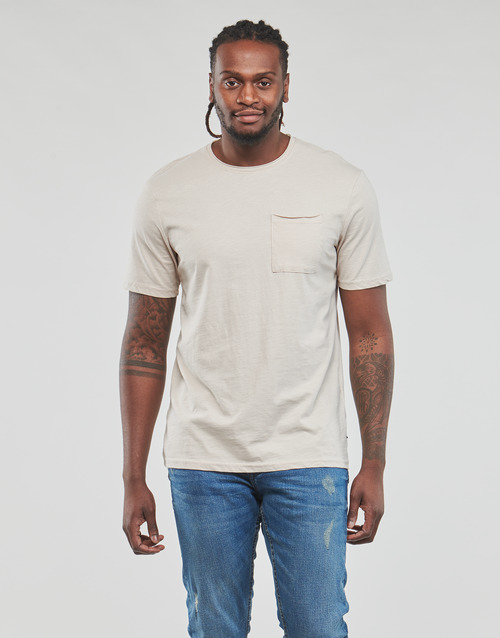 Only & Sons  - ONSROY REG SS SLUB POCKET TEE - Blanc