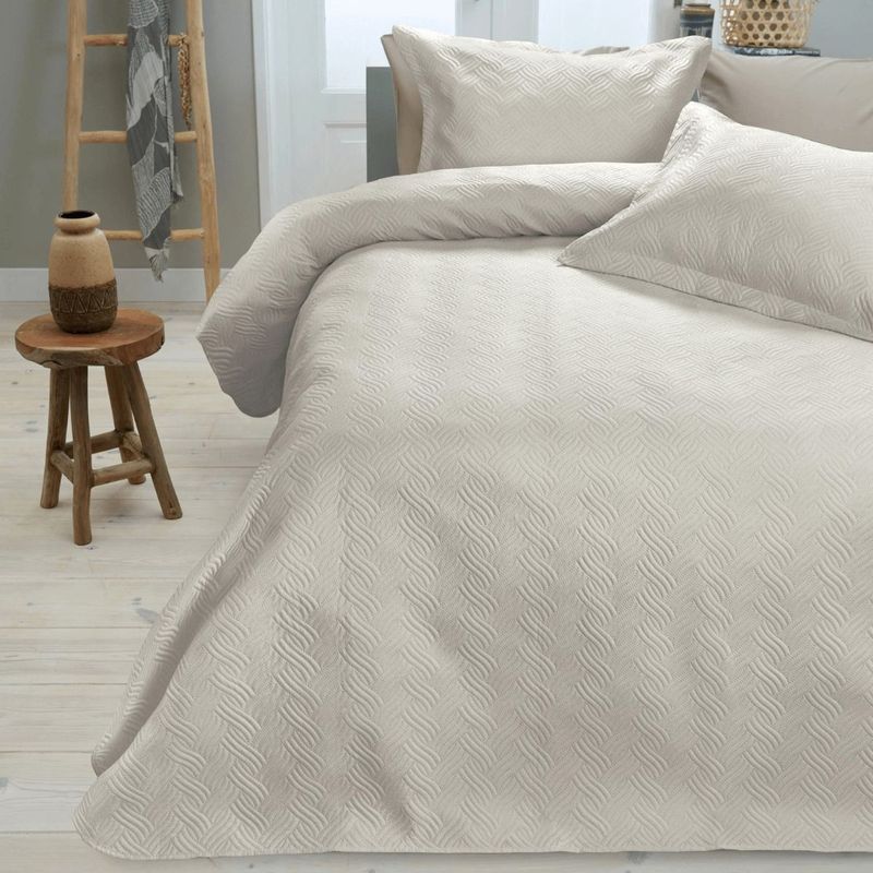 Sleeptime - Wave - Sprei - Creme