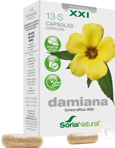 Soria Natural 13-S Damiana XXI 30 Capsules