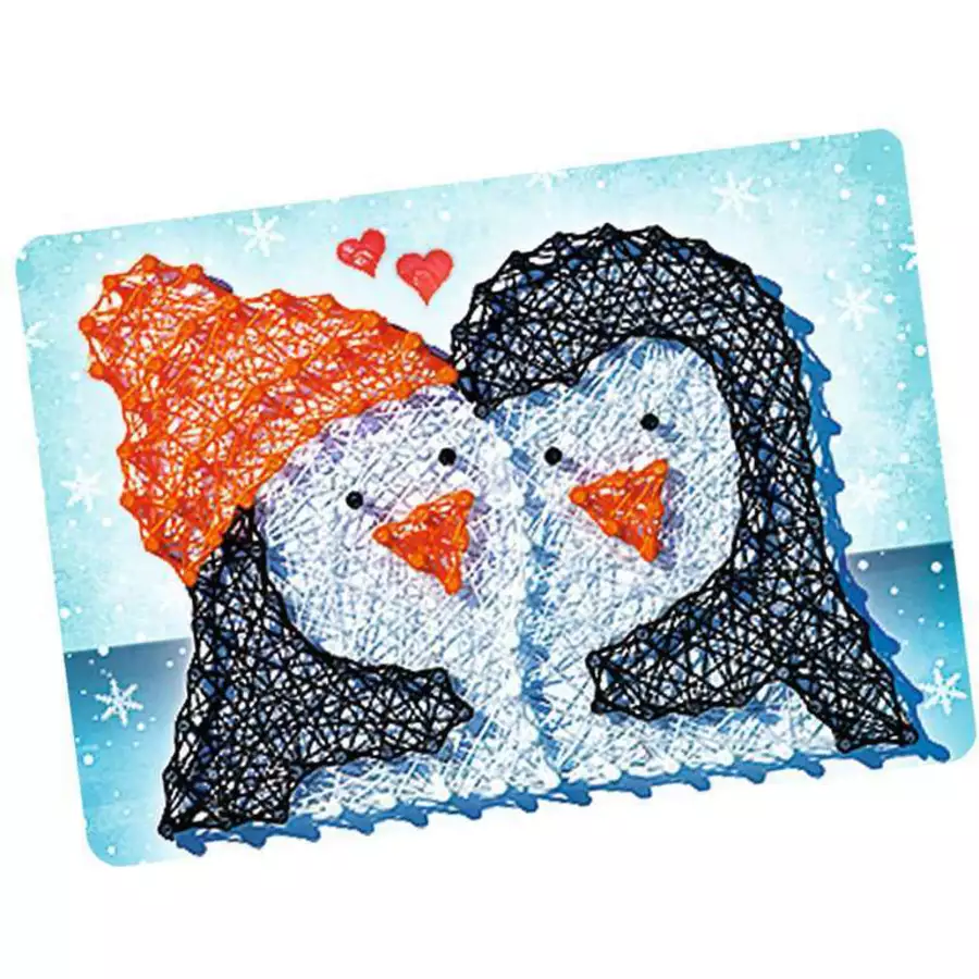 Ravensburger BeCreative String Art Pinguine bunt