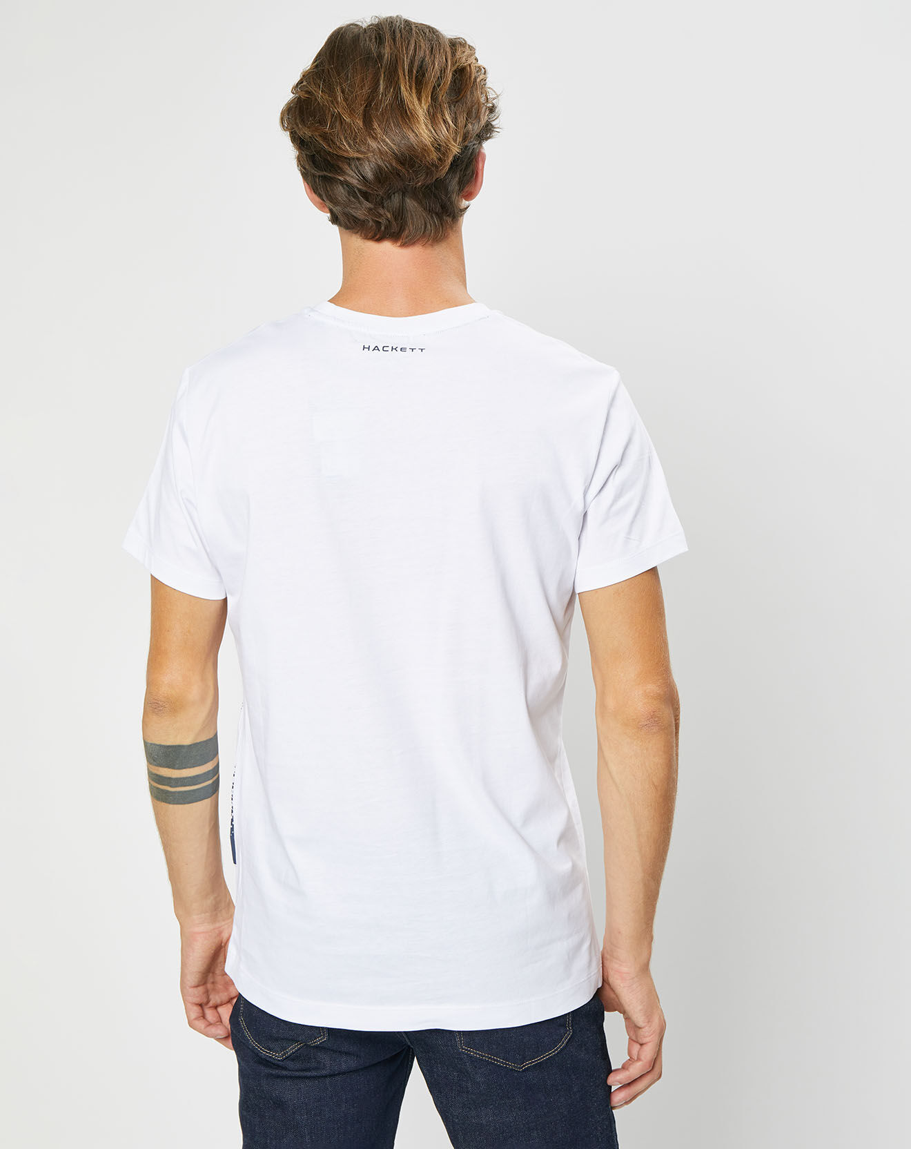 Hackett London T-Shirt Logo Aston Martin Racing blanc